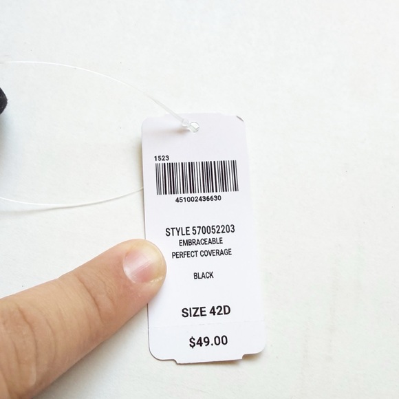 Soma Embraceable Perfect Coverage Bra Size 42D Black Underwire NEW - Picture 3 of 6